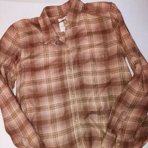 American Eagle Soft Plaid Button Shirt M